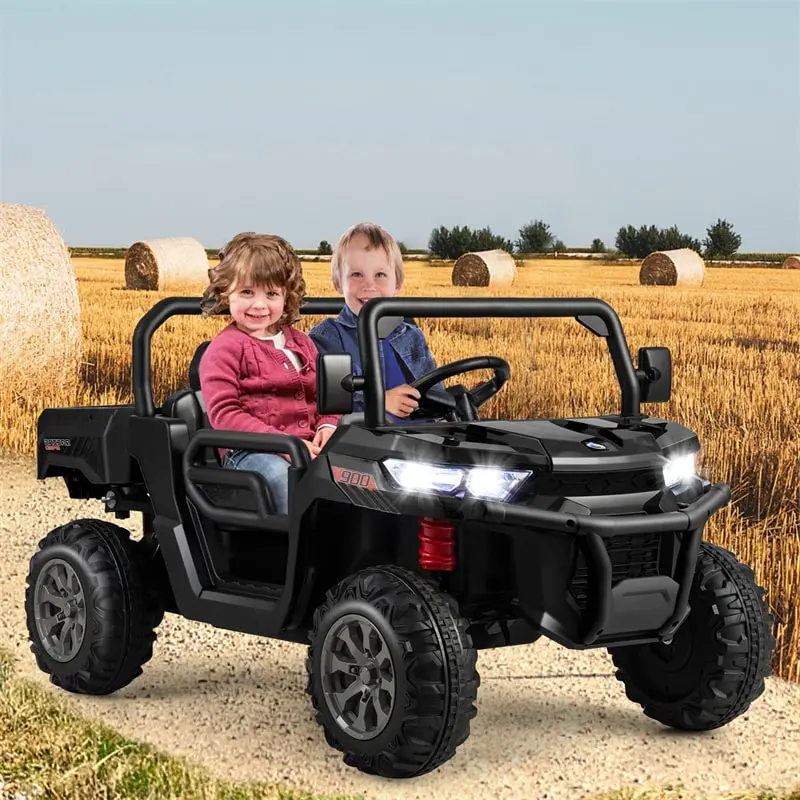 12V 2-Seater Electric Dump Truck Ride-On Car for Kids with Remote Control, Rocking Motion & Working Dump Bed