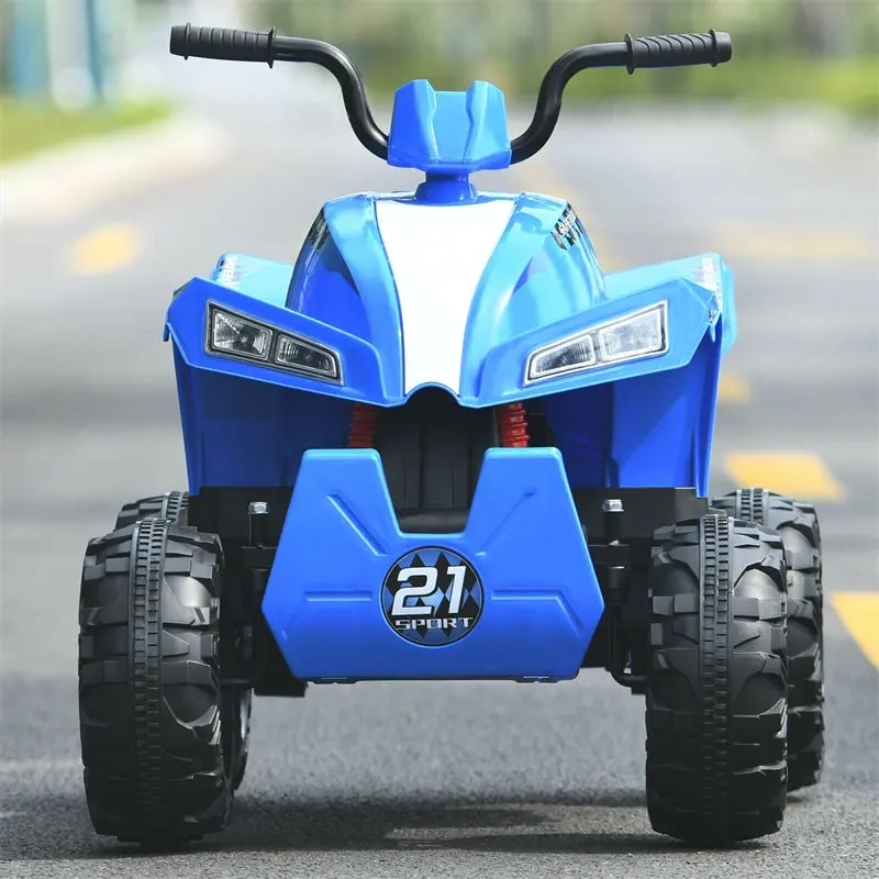12V Electric ATV Quad for Children – 4-Wheel Ride-On with LED Lights & Spring Suspension