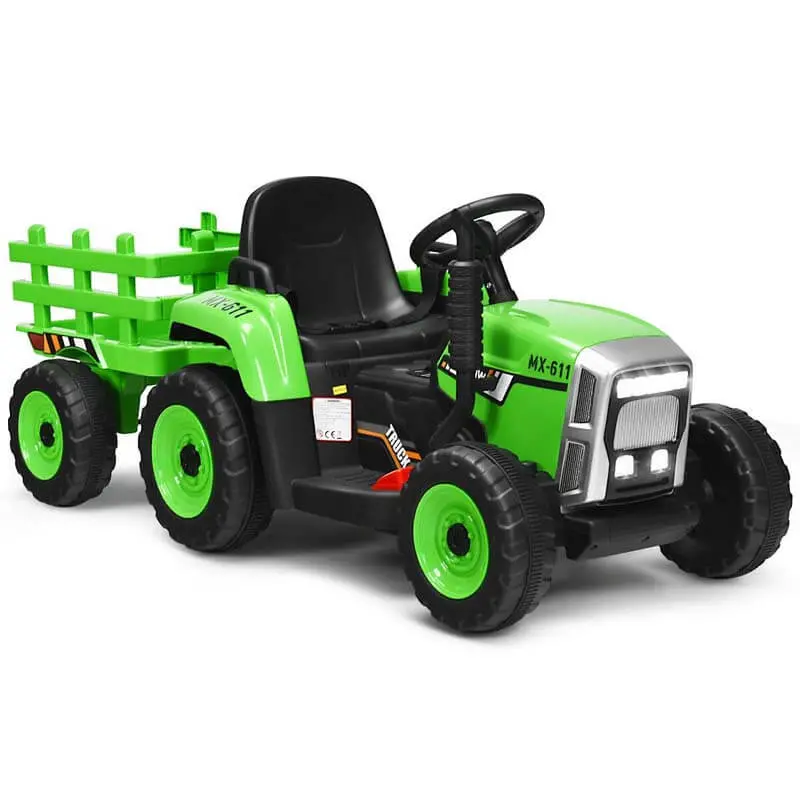 12V Kids’ Ride-On Tractor with 3-Speed Gear Shift & Working Loader Attachment
