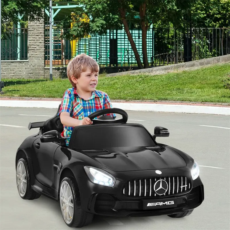 12V Mercedes-Benz GTR–Licensed Kids’ Ride-On Car Featuring Remote Operation and Realistic Design