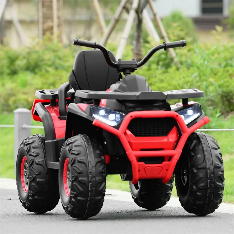 12V Ride-On 4-Wheel ATV Quad for Kids – LED Lights & All-Terrain Design