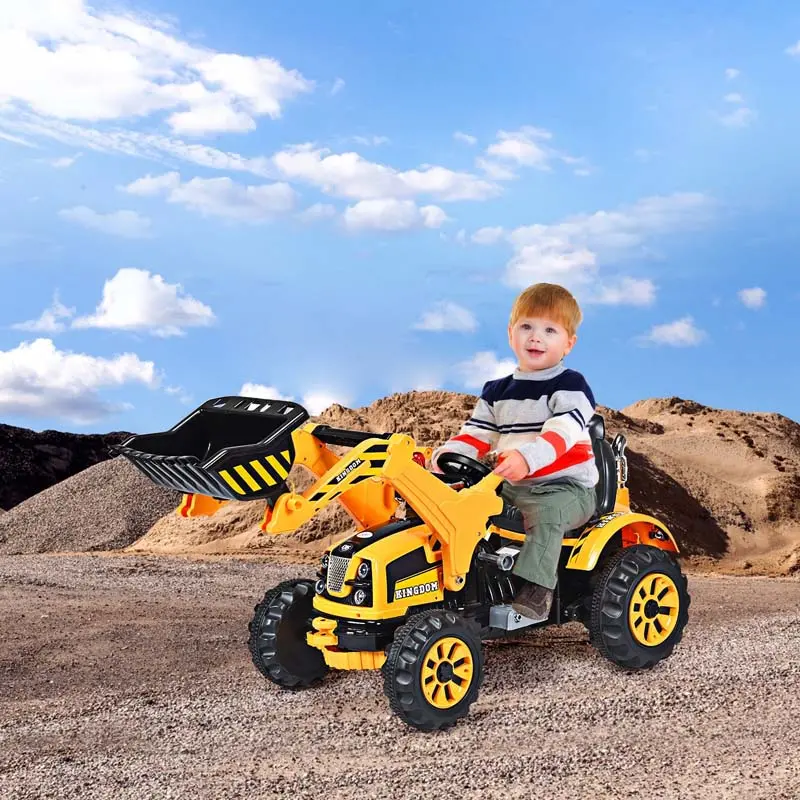 12V Ride-On Excavator and Dumper Truck – Interactive Electric Construction Vehicle for Kids