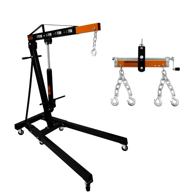 2-Tonne Hydraulic Engine Crane with Adjustable Load Leveller