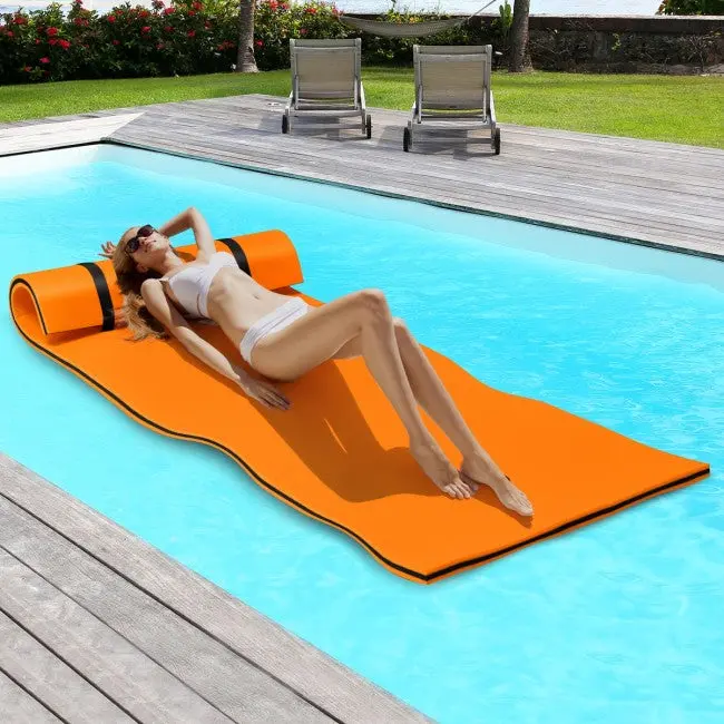 3-Layer Floating Water Mat – Tear-Resistant Inflatable Pad for Pool or Lake Relaxation