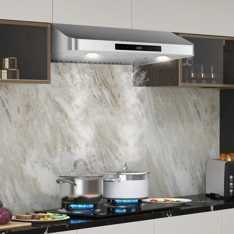 30″ Stainless Steel Under-Cabinet Range Hood – 900 CFM, Adjustable LED Lighting & Remote Control
