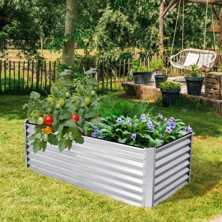 72″ x 36″ x 24″ Raised Metal Planter – Extra-Large Outdoor Garden Bed with 269-Gallon Capacity