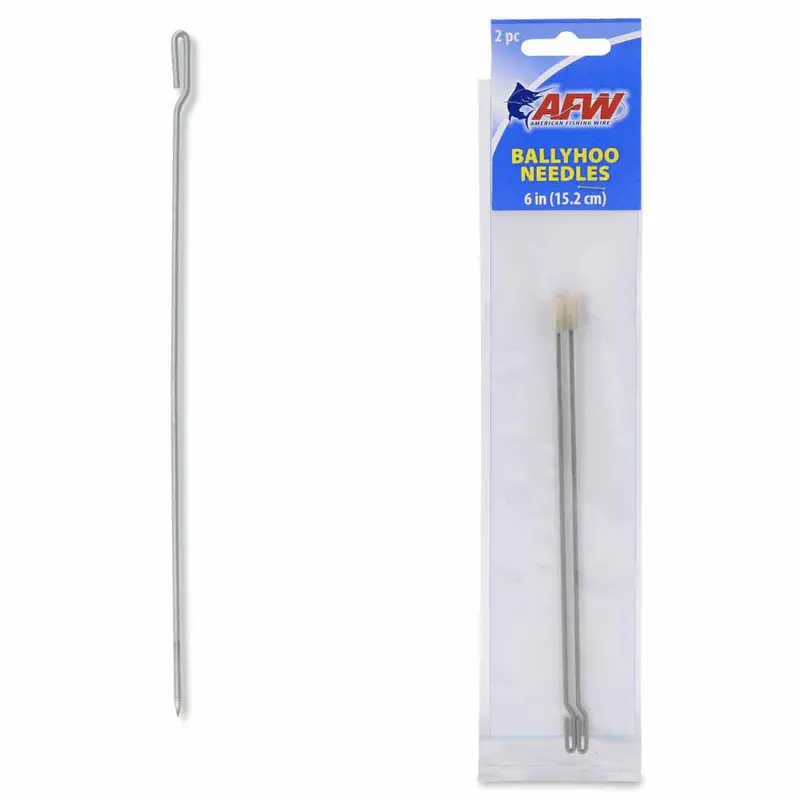 AFW Ballyhoo Rigging Needles (2-Pack) – Stainless Steel for Trolling Bait Setup