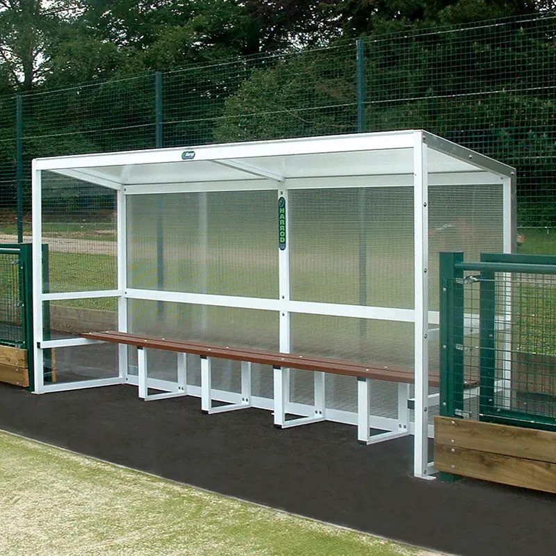 Aluminium-Framed Socketed Team Shelter with Weather-Resistant Design