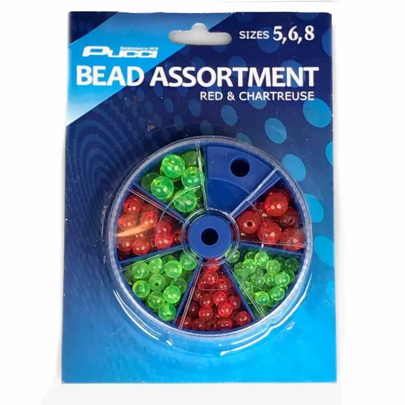 Assorted Bead Kit – Sizes 5, 6, and 8 in Red & Chartreuse