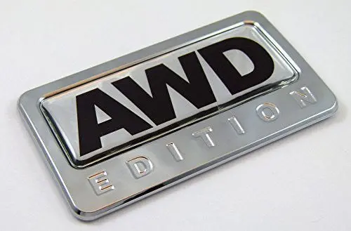 AWD All-Wheel Drive Chrome Emblem – Performance-Oriented Domed Badge for SUVs and Cars