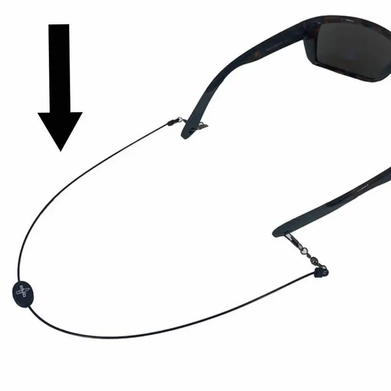 Bajio Clipz Keeper – Gloss Black Eyewear Retainer with Secure Clip Closure