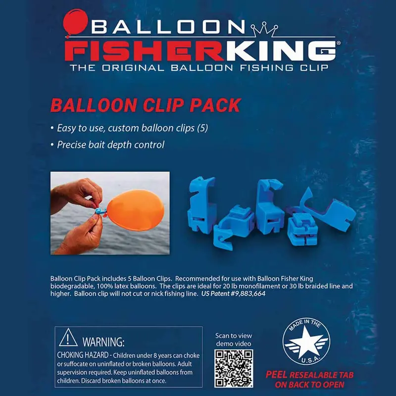 Balloon Fisher King Balloon Clip (5-Pack) – Multi-Use Float Anchoring Kit