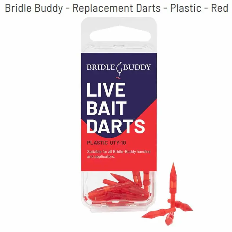 Bridle Buddy Red Plastic Replacement Darts – 10-Pack