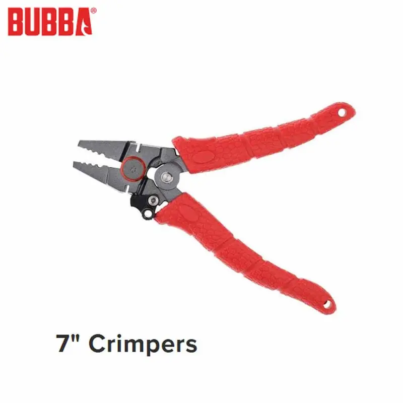 Bubba 7-Inch Crimping Pliers – Stainless Steel Terminal Crimper for Fishing Rigging