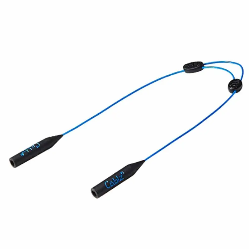 Cablz Zipz Adjustable Eyewear Retainer – 14″, Blue Mono