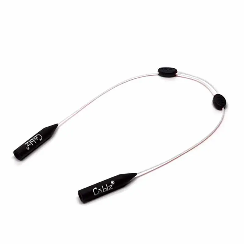 Cablz Zipz Adjustable Eyewear Retainer – 14″, White Mono