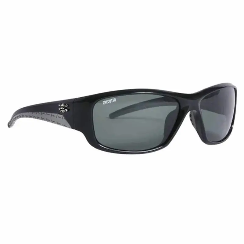 Calcutta Jost Shiny Black Frame Sunglasses – Gray Polarized Lenses