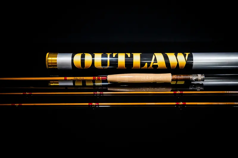 Classic Bamboo 5WT 7.5-Foot Fly Rod – Brown Burl & Silver Hardware (#0015)