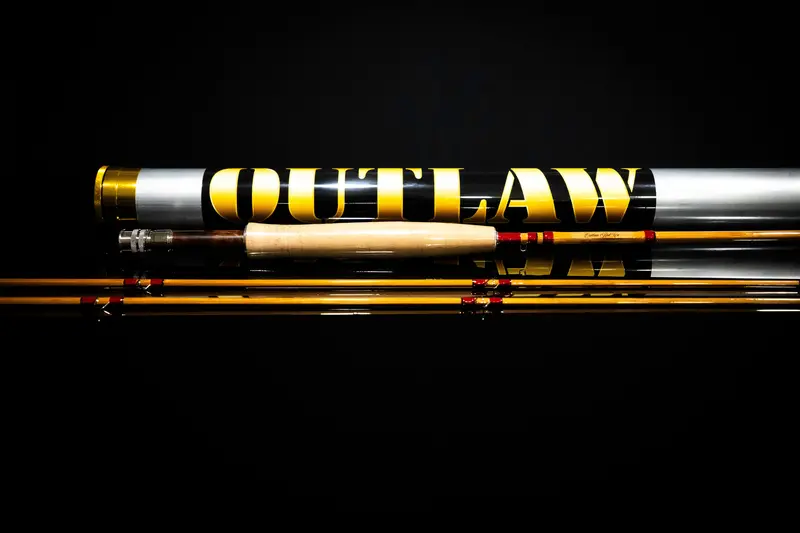 Classic Bamboo Fly Rod – 5wt, 7’6″, Dark Burl with Silver Accents (Model #0011)