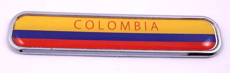 Colombia Flag Chrome 3D Emblem – 5.3″ South American Auto Decal for Vehicles