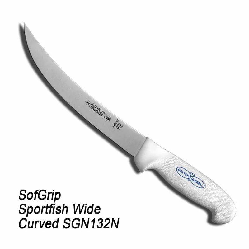 Dexter Sofgrip Sport Fishing Knife – 6-Inch Curved Wide Blade for Anglers