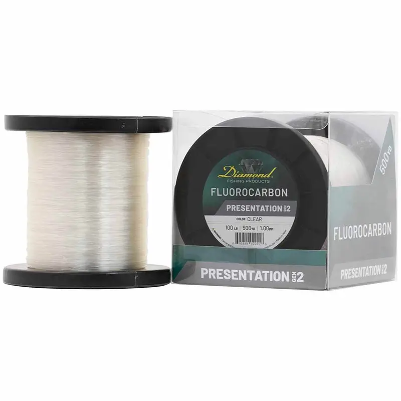 Diamond Presentation Gen II Fluorocarbon Leader – 500-Yard Spool