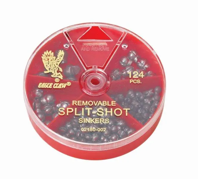 Eagle Claw Assorted Removable Split Shot Weights for Fine-Tuned Rigging