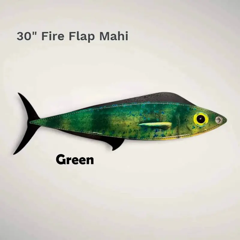Fire Tailz Mahi Teaser – 30″ Fire Flap Flapping Lure Skirt