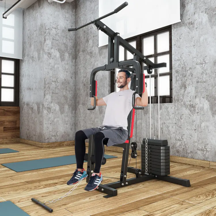 Full-Body Cross Trainer with Hip Thrust Station, Back Exercise Support & Stable Steel Frame