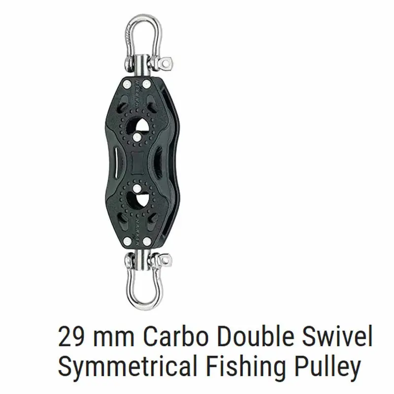 Harken 29mm Carbo Double Swivel Symmetrical Pulley for Angling