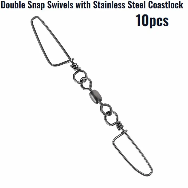 Heavy-Duty Double Snap Swivel Pack – 10 Count