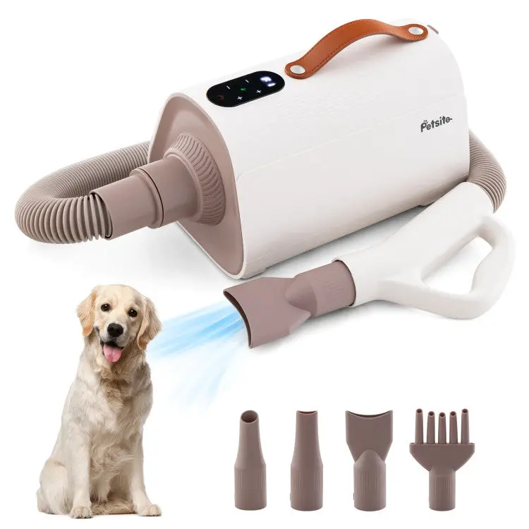 High-Airflow Pet Hair Dryer — Variable Heat Settings, Overheat Protection & Quiet Operation for Professional Grooming