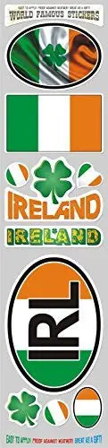 Irish Flag Chrome Decals – 10-Piece Vinyl Pack Featuring Ireland’s Tricolor for Cars and Gear