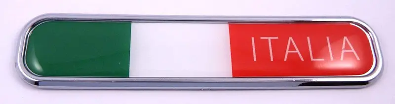Italia-Themed Chrome 3D Emblem Decal – 5.3″ for Cars, Bikes & Boats
