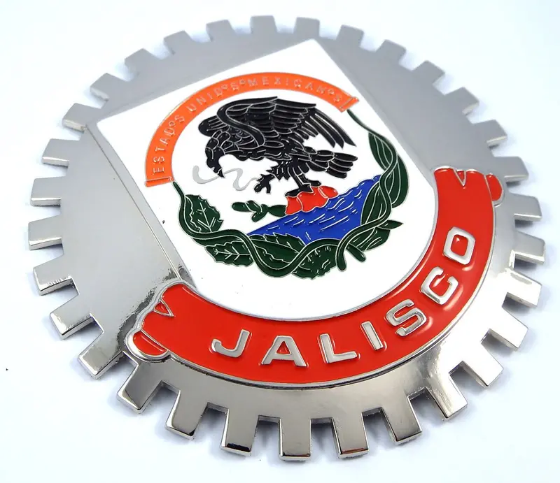 Jalisco State Grille Badge – Distinctive Mexican Regional Flag Emblem for Truck Grill