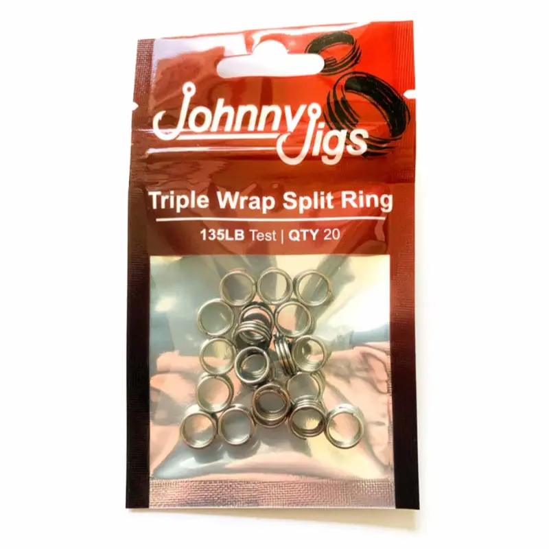 Johnny Jigs Triple-Wrap Split Rings – 20-Pack