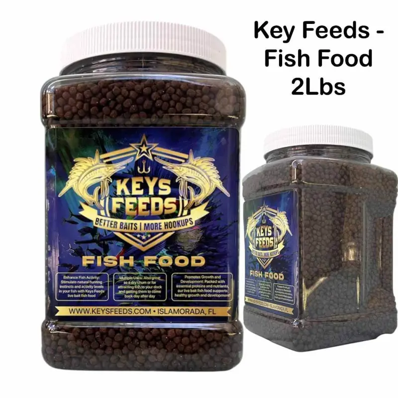 Keys Feed Live Bait Fish Food – 2-Pound Container for Sustained Baitfish Nutrition