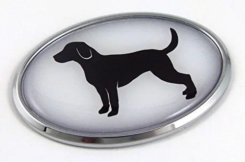 Labrador Retriever 3D Chrome Pet Emblem – Friendly Dog Breed Vehicle Decal