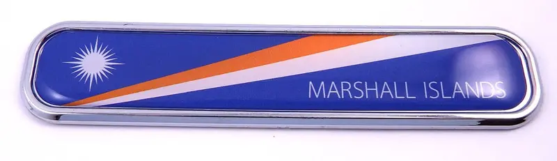 Marshall Islands Flag Chrome 3D Emblem – 5.3″ Vehicle & Marine Decal