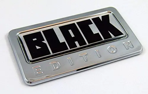 Matte Black Domed Chrome Emblem – Sleek Minimalist Vehicle Badge for Cars and Motorcycles