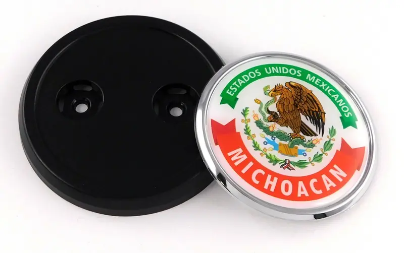 Michoacán State Design – Durable Black Chrome Car Grill Badge