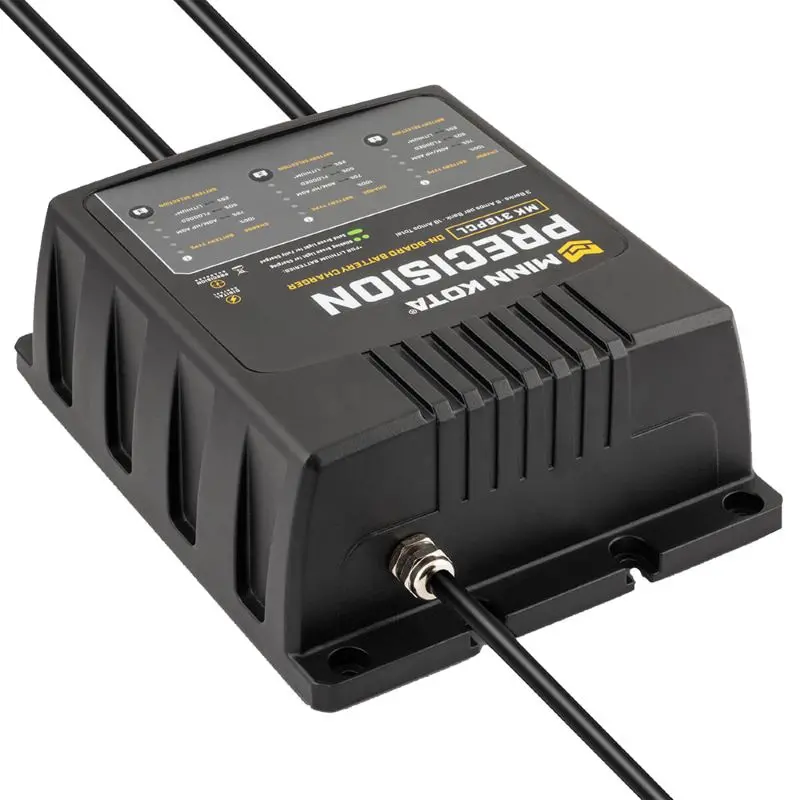 Minn Kota MK-318 Onboard Precision Charger: 3-Bank, 6A per Bank, Lithium-Safe Charging