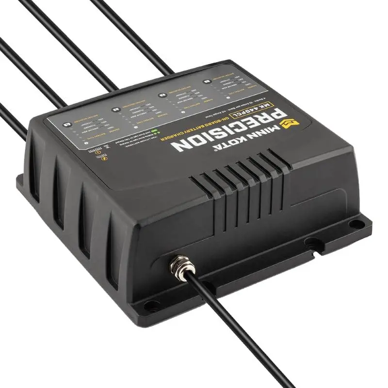 Minn Kota MK-440 Onboard Precision Charger: 4-Bank, 10A per Bank, Lithium-Compatible