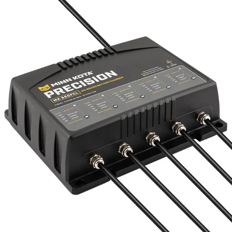 Minn Kota MK-550 Onboard Precision Charger: 5-Bank, 10A per Bank, Lithium-Ion Optimized