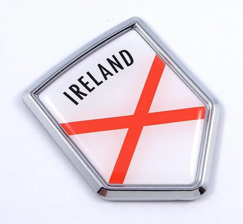 Northern Ireland Flag Auto Emblem – Crossed Red Lines 3D Bumper Sticker