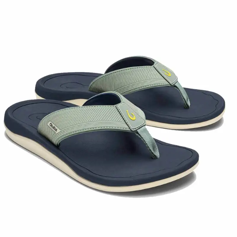 Olukai Ahi Kai Seagreen Trench Blue Sandal – Men’s Comfort-Focused Outdoor Sandal