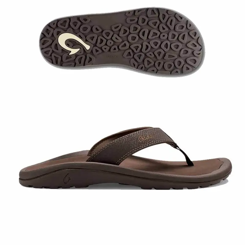 Olukai Ohana Men’s Tan and Dark Java Sandals