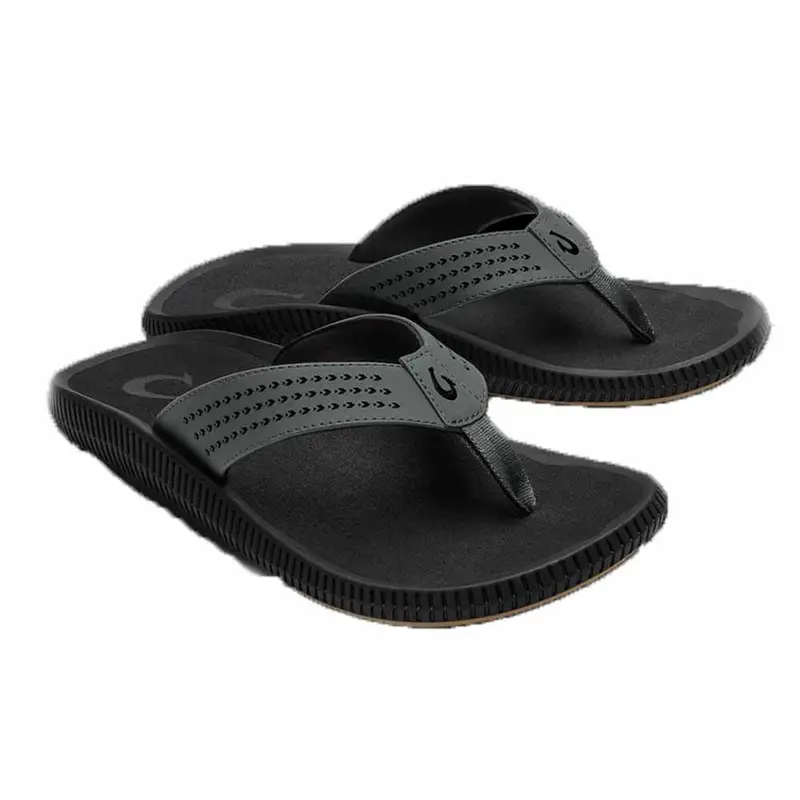 Olukai Ulele Dark Shadow Lava Rock Sandal – Men’s Premium Beach Footwear