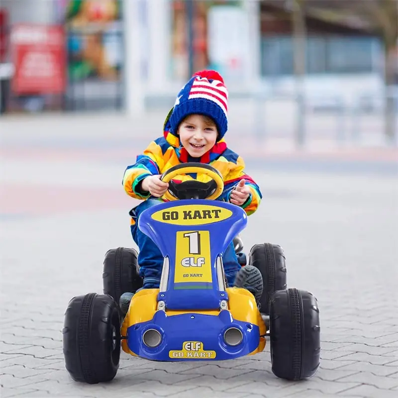 Pedal-Powered Go Kart for Kids – 4-Wheel Ride-On Toy with Adjustable Seat