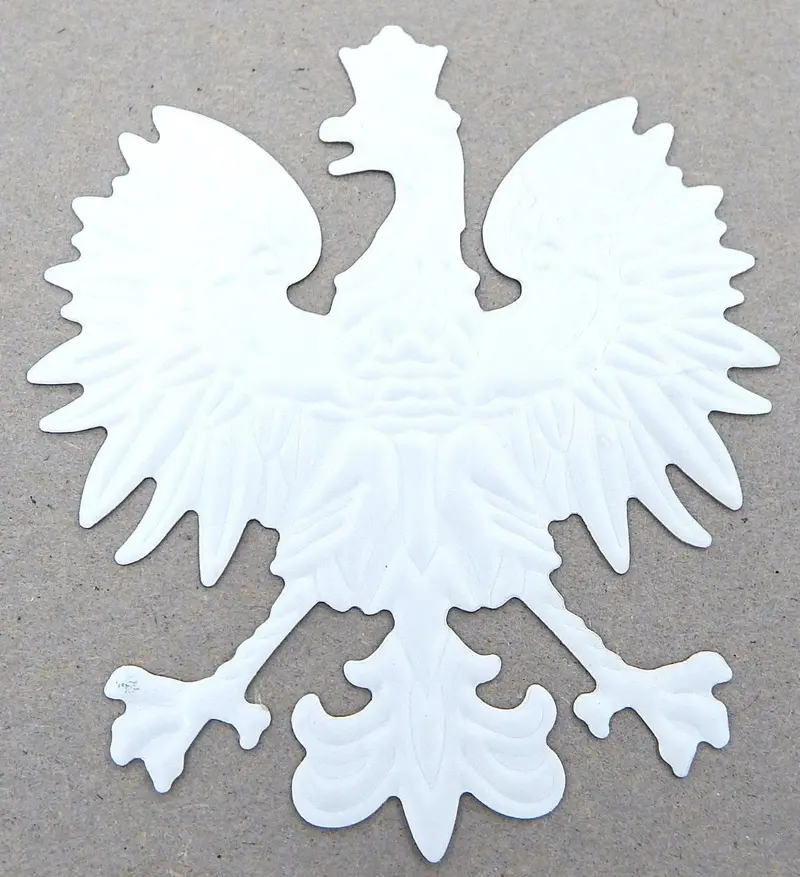 Polish Eagle Gold-Plated Decal – 3D Flexible Vehicle Sticker (2.5 Inches)